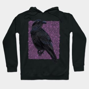 Raven in Purple Florals Hoodie